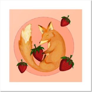 Strawberry Fox Posters and Art